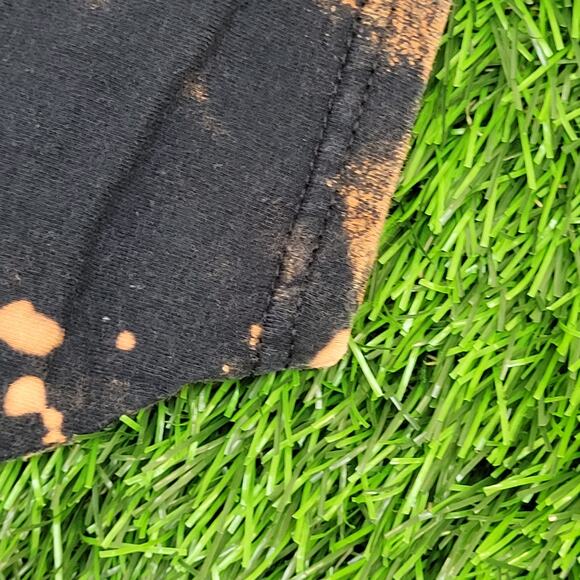 Wolf Portrait Bleached Shirt S/M 19x27 Black Edgy - Picture 11 of 12